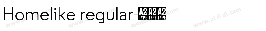 Homelike regular字体转换